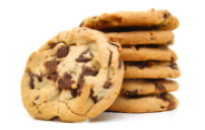 A stack of chocolate chip cookies