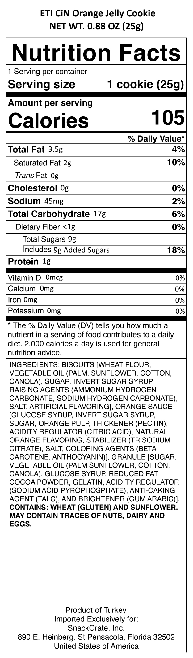 snack nutrional info