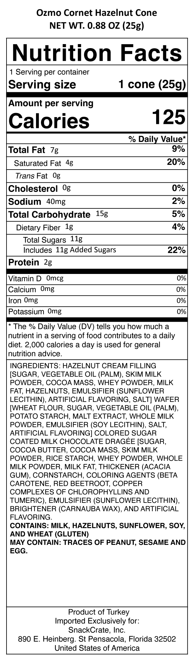 snack nutrional info