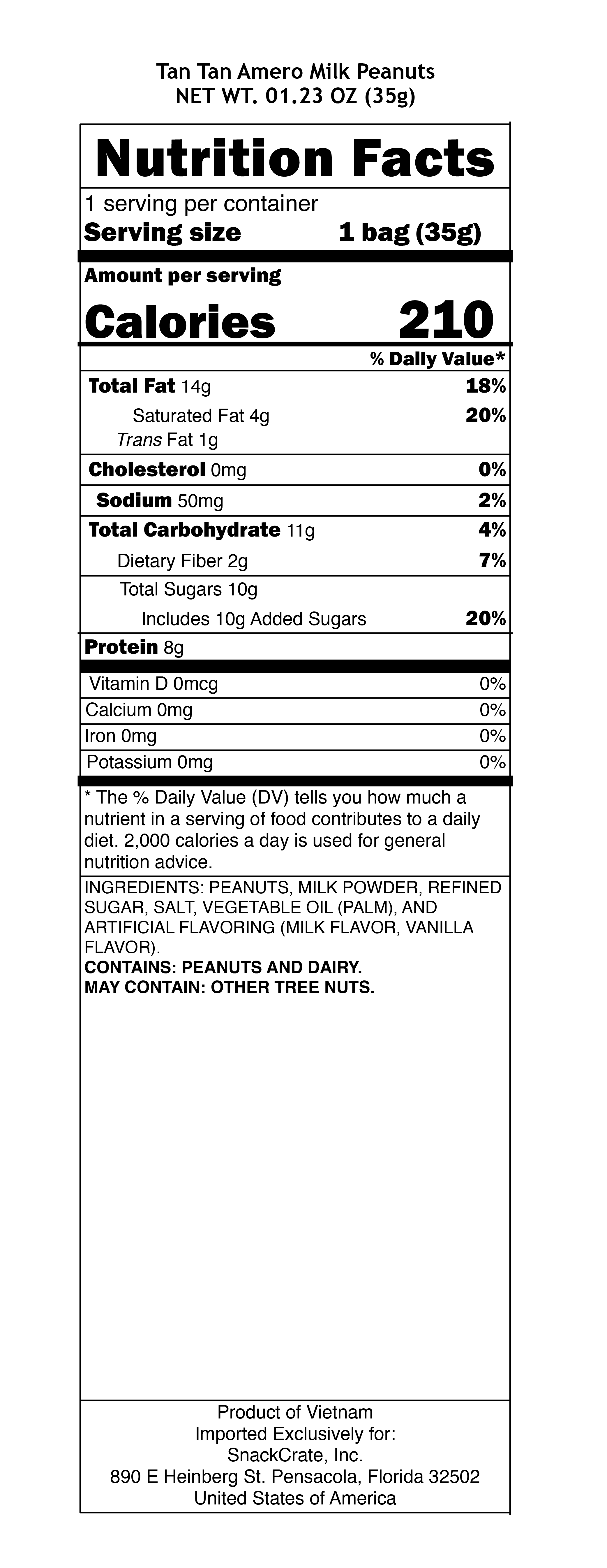 snack nutrional info